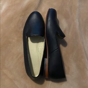 Nisolo Black Leather Slip-On Flats Loafers Sz 9